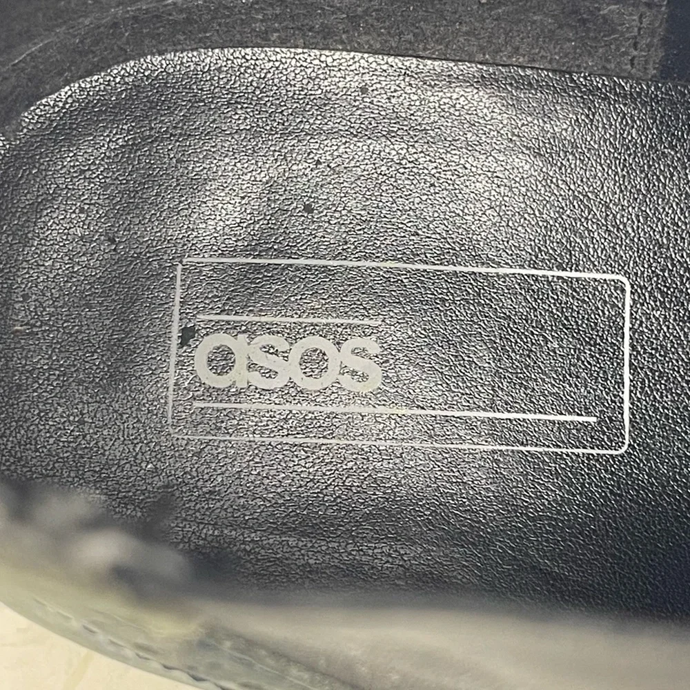 ASOS Boots Mens 6 Chelsea Navy Nubuck Leather Elastic Sides Heel Grip‎ Tread Tab